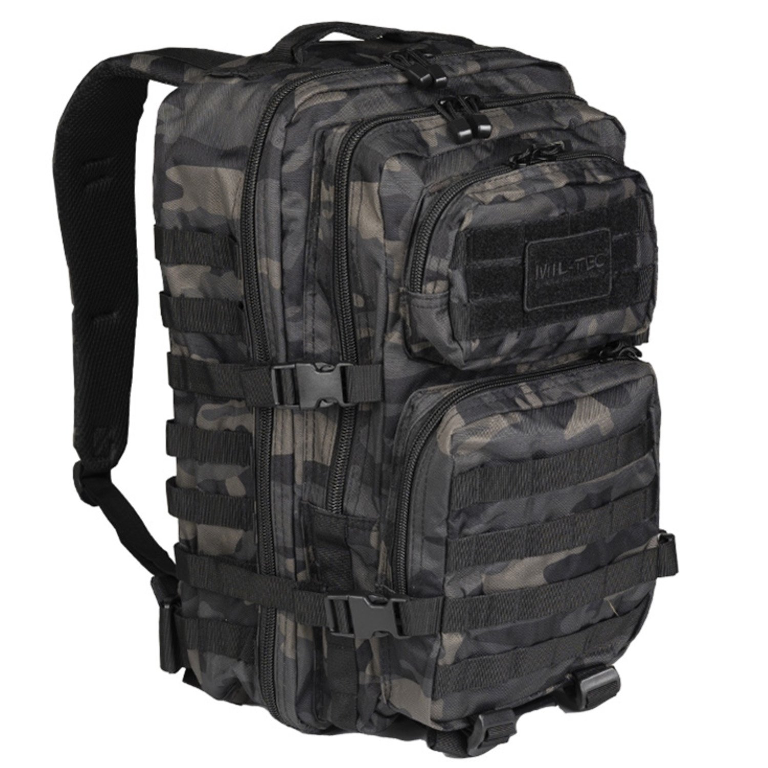 Reppu uutuus Mil Tec US Assault Pack Suuri Reppu 36 Litraa Dark Camo 